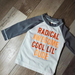 Gymboree Baby Boys Long Sleeve Rash Guard Swim Top Size 6-12M